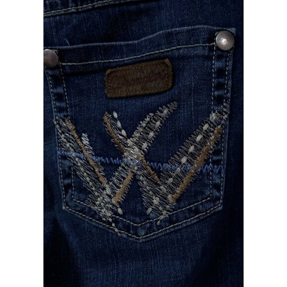 WRANGLER Sadie Womens 15 X 34 Mid Rise Thick Stitch Med Wash Bootcut Jeans W40 - Picture 5 of 8